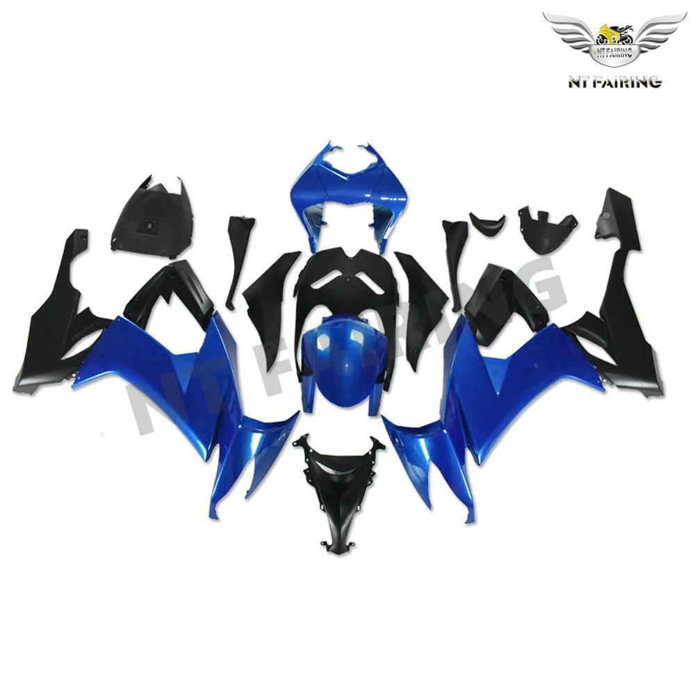 10枚ブルー Ninja ZX-10R (2016-2020) フルカウル4点セット--