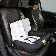 Black Travel Dog Bed Soft Washable Car Seat Cushion Warm Luxury Pet Sofa Basket