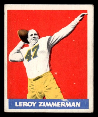 1948 Leaf Football #32 Leroy Zimmerman VG *d3