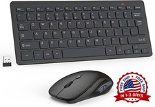 Combo De Teclado Y Mouse Inalambricos Compact Slim Para Inal mbrico Color Negra