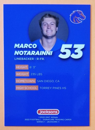 2022 Boise State Series 1 Football Cards - You Pick your Card Complete your Set  - Bild 127 von 203