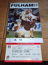 Fulham v Egaleo FC & Ticket Intertoto Cup 20/07/02 2002-03 Programme