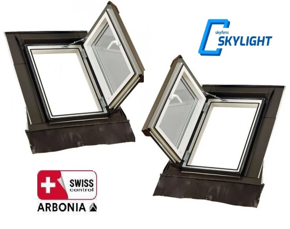 SKYFENS SKYLIGHT LOFT Dachfenster PCV Ausstiegsfenster Dachluke 45x73 55x78 Eindeckrahmen VERSAND 0 €