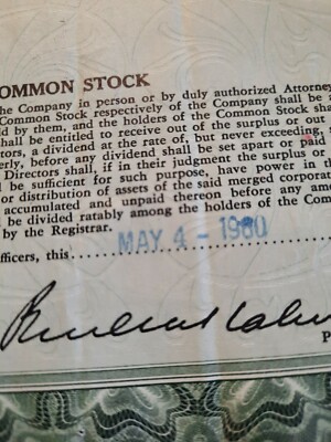 The American Tobacco Co - Stock Certificate- - 1960 - Original - #6260