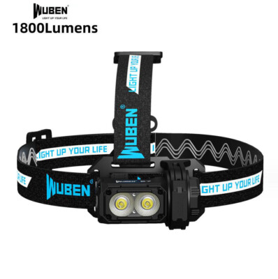 WUBEN E7 1800 Lumen USB C Recheargeable 80g Lightweight Headlamp IP68 Mini Light
