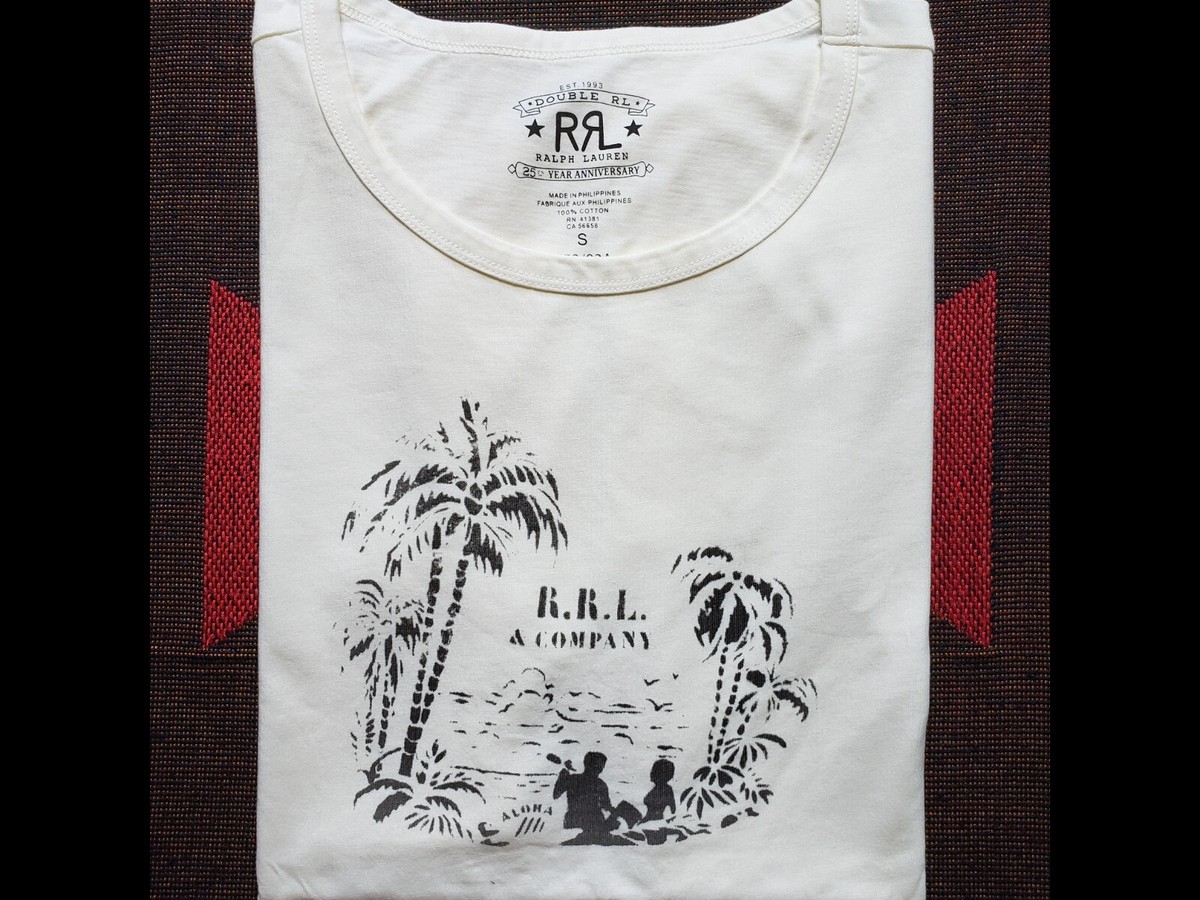 Double RL RRL Ralph Lauren 25th Anniversary Hawaii Aloha Graphic T 