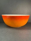 Vintage PYREX “Flameglo” Red Orange #404 4 Qt Nesting Mixing Bowl