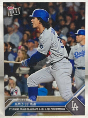 James Outman 2023 Topps Now MLB 9th Grand Slam Caps 2-HR RC #156