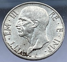 5 LIRE 1937 FECONDITÀ FAMIGLIA MONETA ARG. VITTORIO EMANUELE III° REGNO D’ITALIA