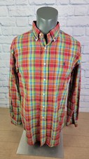 Polo Ralph Lauren Classic Fit Men's Size Large Colorful Plaid Long Sleeve Shirt