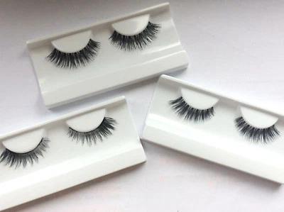MARKENLOS 10 Paar Echthaar-Wimpern Künstliche Wimpern False Lashes Human Hair Full Strip