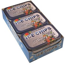 ICE CHIPS Xylitol Candy 6 Tins; Keto Friendly, Gluten Free Berry Mix 