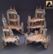 3d printed Corner Ruins - Emerita Wargaming Scenery Terrain 28/32mm Painted