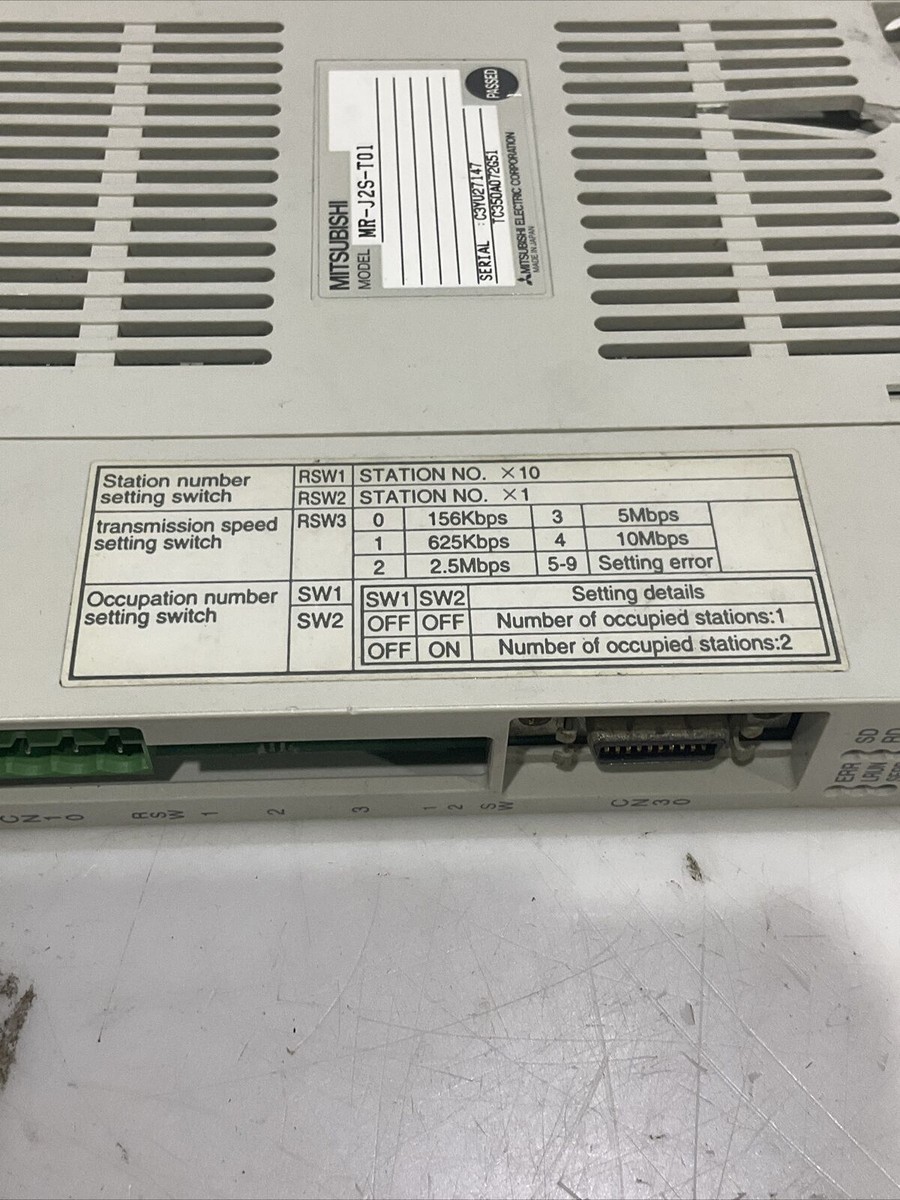 MITSUBISHI MR-J2S-T01 SERVO INTERFACE DRIVER CC-LINK I/O MITSUBISHI MR-J2S-T01 SERVO INTERFACE DRIVER CC-LINK I/O