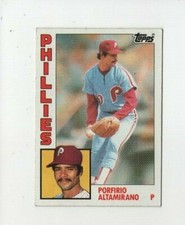 1984 Topps Baseball Card # 101 Porfirio Altamirano - Phillies
