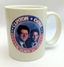 Vintage 1992 Clinton Gore Election Mug Coffee Cup Vintage Made in USA Mint Cond