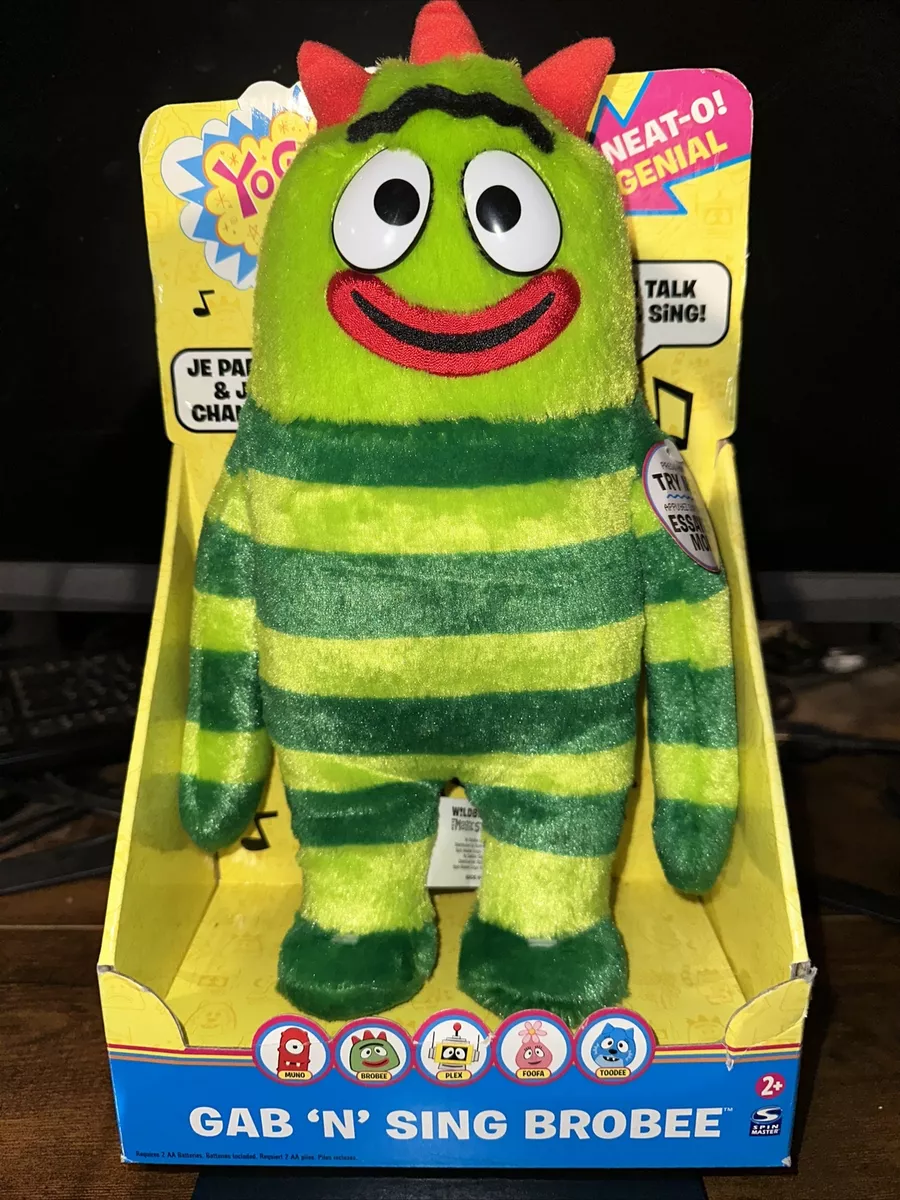 Yo Gabba Gabba Gab ‘N’ Sing Brobee 12” Plush Spin Master Rare New In Box  Plush