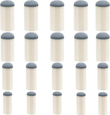 20Pcs Slip on Pool Cue Tips, 4 Sizes Pool Queue Stick Tips Replacement Kit, Bill
