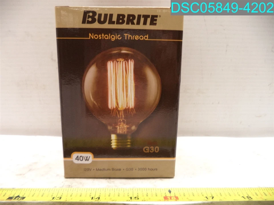 QTY=41: Bulbrite 342040 40 Watt G30 White Globe 739698342009 - Image 2 of 4