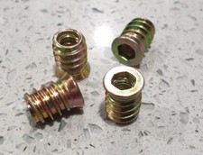 Threaded inserts/Knurls for Timber Chair & Table Legs (Set of 4 inserts/knurls )