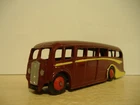 Vintage Dinky Toys 281 Luxury Coach  - maroom with cream stripe