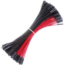 Breadboard Jumper Wires 20AWG Female To Female 15CM 6 Inch 120 PCS Red Black