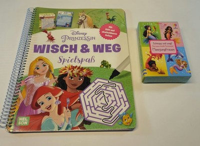 Disney Prinzessin Wisch & Weg,Buch+Schnapp und weg,Kartenspiel   
