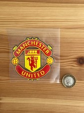 Manchester United Red Yellow Silicon Iron On Patch Badge