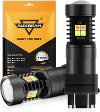 Auxbeam 3157 LED Bulbs 3157 3457 4157 Switchback Dual Color Bulbs 300 Brighter