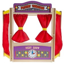 Espectáculo de teatro de marionetas de madera para niños juego de simulación imaginación creatividad