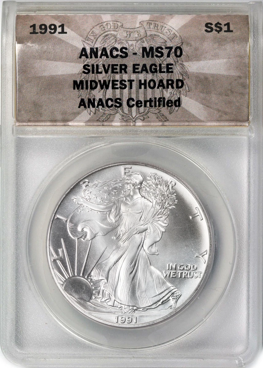 American Eagle MS 70 Graded 1991 Silver Bullion Coins for sale | eBay