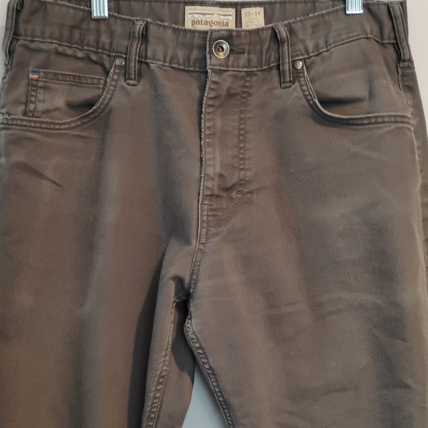 Patagonia Iron Clad Men’s Workwear Pants Gray Twill Organic Cotton Straight 33