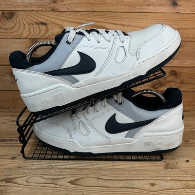 Nike Turnschuhe Herren Größe UK 10 Full Force Low Weiß Leder Skater Retro Schuhe
