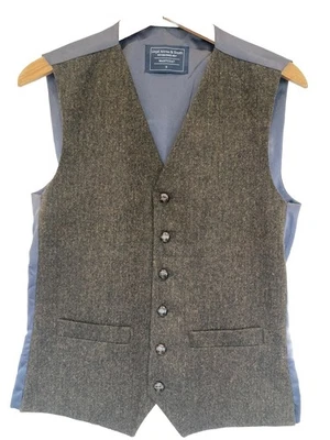Chaleco de tweed marrón 38”. Ref S09 - Imagen 1 de 3