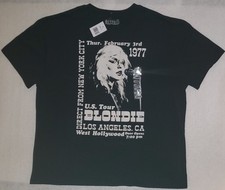 BLONDIE Debbie Harry Size Large Black T-Shirt New with Tag