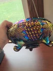 Super Purple Northwood Carnival Glass Grape & Cable Centerpiece Bowl Sweet!!!