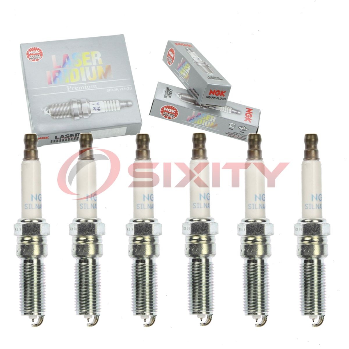 6 pc NGK Laser Iridium Spark Plugs for 2016-2019 Cadillac CT6 3.0L V6 ui