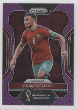2022 Panini Prizm World Cup Qatar Purple Mojo Prizm 10/49 Romain Saiss #240 n0c