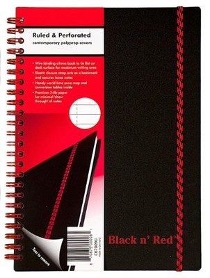 Black N Red C67009 A5 Notebook 70 Sheets 24lb Ruled Black