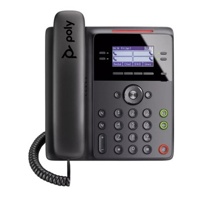 Poly Edge B30 - VoIP POE-Telefon mit Anruferkennung/Anklopfen 2,8'' LCD-Bildschirm - Schwarz