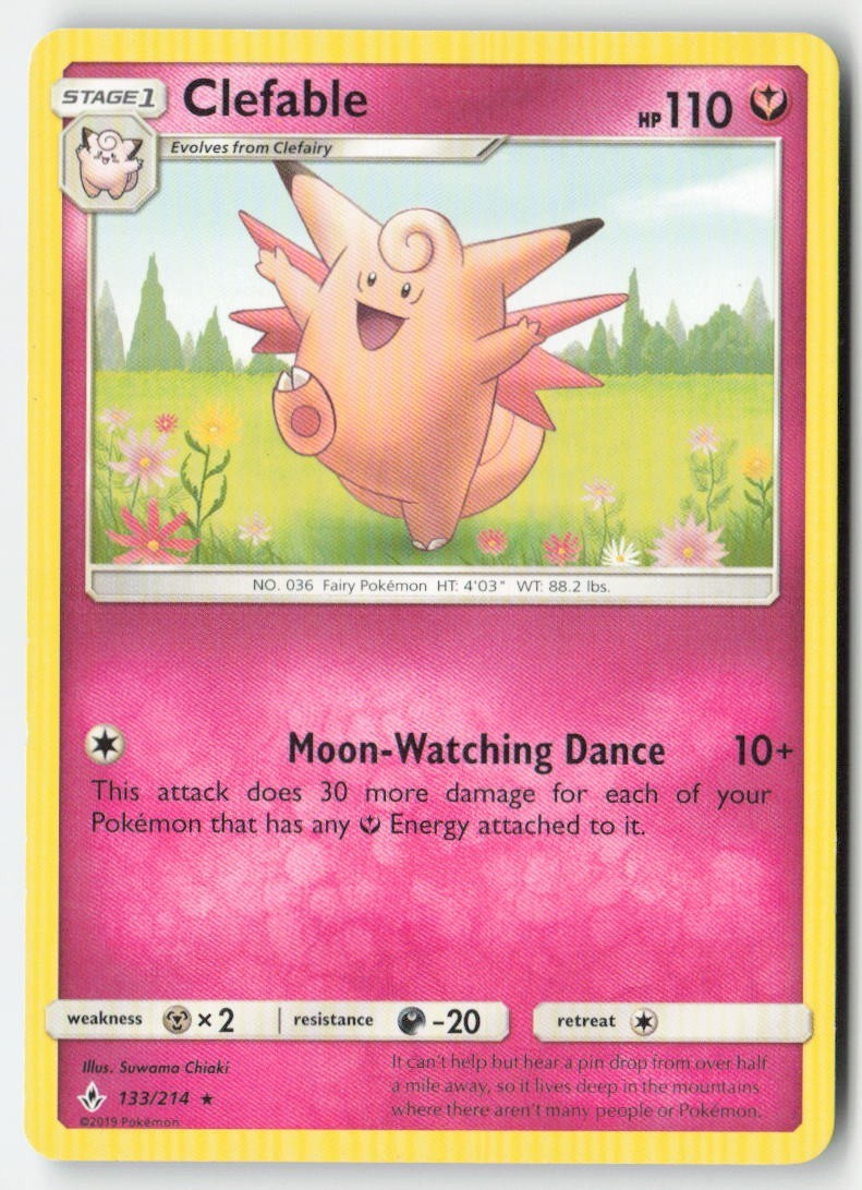 Clefable 133/214 Rare MP Regular - Unbroken Bonds