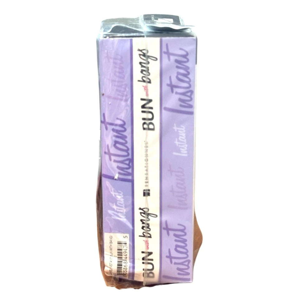 Moño instantáneo de cabello sintético Sensationnel con flequillo - EVONNE 2 nuevo Foto 4 de 4