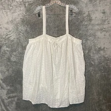 Aerie Women Eyelet Relaxed Fit Babydoll Tie Front Woven Coverup Swimwear 2XL