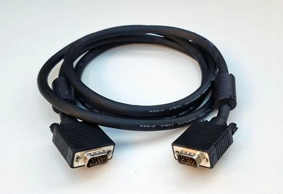 Cable VGA vintage 12 broches /195cm/basse tension/ blindage ++/style 2919 - Photo 1/4