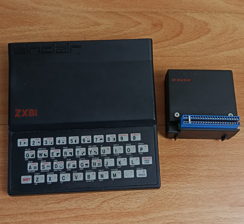 Untested Sinclair ZX81 16K Ram Cart Computer Keyboard Vintage Black