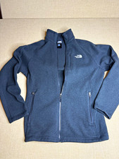 The North Face Men's black Full Zip Fleece Jacket w/ Pockets Stand-Up Collar M