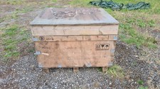 Wooden Garden Storage Trunk Tool Shed Log Locker With Lid