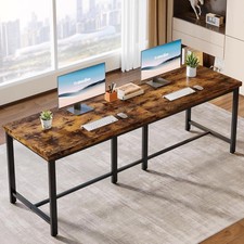 Image of 200cm Extra Long 2 Person Desk Industrial Office Computer Desk Writing Table