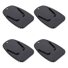 4pcs Anti Tip Over Motorcycle Kickstand Pad Black Side Stand Cushion Set