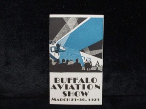 1929 BUFFALO NY AVIATION SHOW Vintage ORIGINAL Cinderella Etiquette Label Stamp
